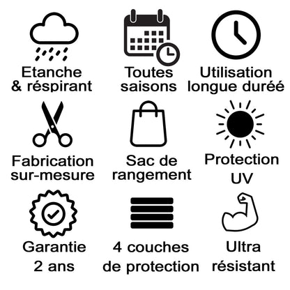 Bâche de protection Nissan Note 2004 à 2011, protégez votre véhicule toute l'année